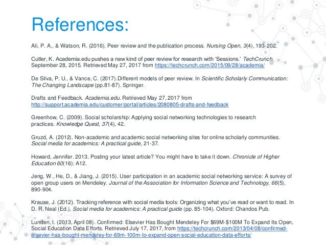 Social Media for Academics. A Practical Guide